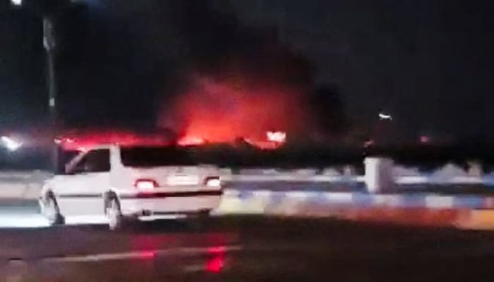 Smoke rises from a fire after an explosion, amid reports of explosions by Iranian state media, in Bandar Abbas, Hormozgan Province, Iran in this screengrab obtained from a social media video released July 8, 2026. — Reuters