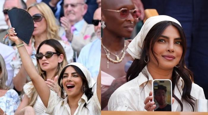 Priyanka Chopra beams as she FaceTimes Nick Jonas from Wimbledon Royal Box