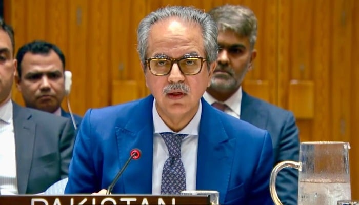 Ambassador Asim Iftikhar Ahmad, Pakistans Permanent Representative to the UN, July 10, 2026. — X@PakistanUN_NY/