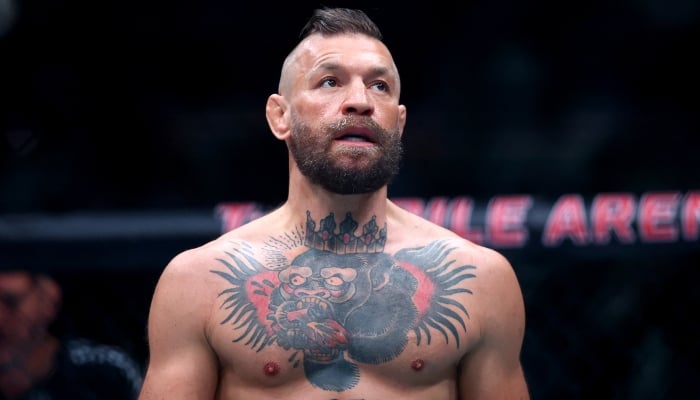 Conor McGregor looks on in a welterweight bout against Max Holloway (not pictured) during UFC 329 at T-Mobile Arena, Las Vegas, Nevada, USA, July 11, 2026. — Reuters