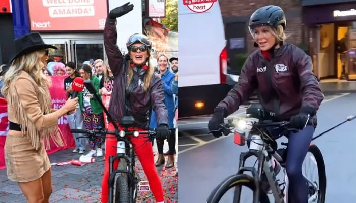 Amanda shared that she enjoys riding her exercise bike at home two or three times a week