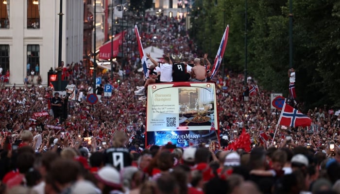 Norwegian mens football team arrives in Oslo, Norway, July 13, 2026. — Reuters
