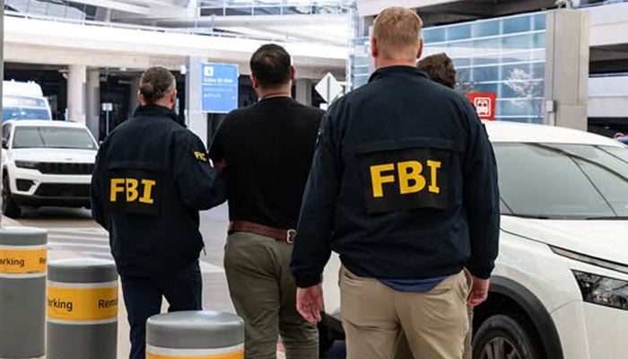 Abdullah Anwar, a Pakistani-origin suspect in a money laundering case, is seen in FBI’s custody. —Facebook/FBIDallas