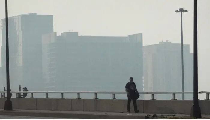 Air quality index of US hits 717 as Canadian wildfire smoke engulfs midwest, northeast