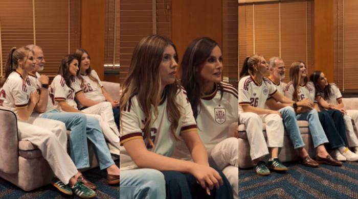 Princess Leonor, Infanta Sofía join parents to celebrate Spain's big win