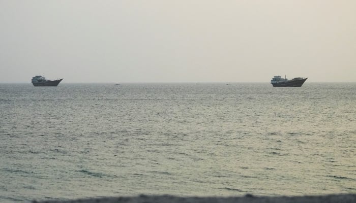 Vessels at the Strait of Hormuz, as seen from Musandam,Oman, July 15, 2026. — Reuters