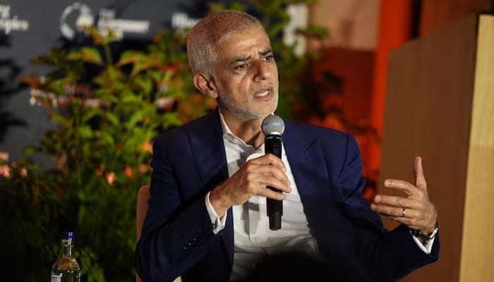 Mayor of London Sadiq Khan speaks at the Earthshot Prize Impact Assembly at the Guildhall in central London, Britain, June 23, 2026. — Reuters