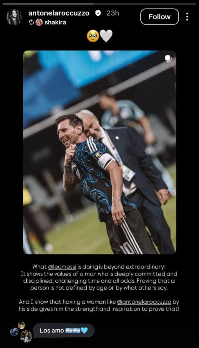 Shakira sends special message to Lionel Messi ahead of World Cup Final