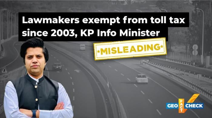 Fact-check: Is Shafi Ullah Jan correct in claiming that parliamentarians have been exempt from toll tax since 2003?