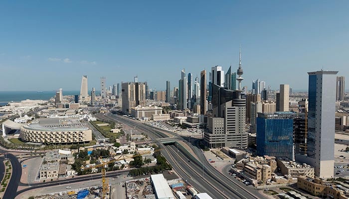 A drone view shows Kuwait City, in the aftermath of strikes by Israel and the US on Iran, in Kuwait, February 28, 2026. — Reuters
