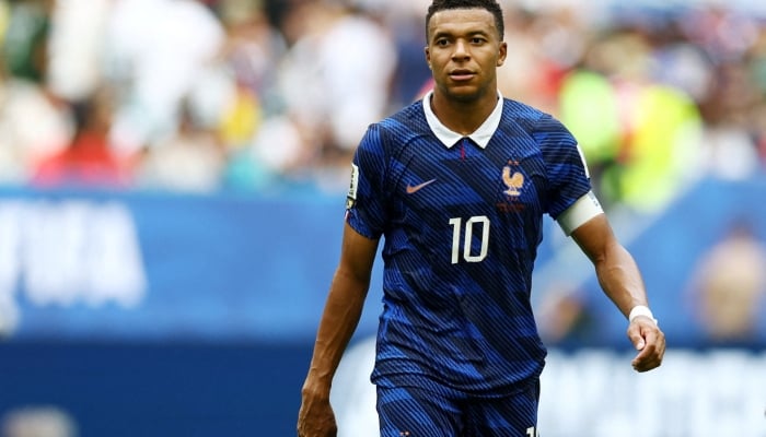 Frances Kylian Mbappe at half time in a match against England on July 18, 2026. — Reuters