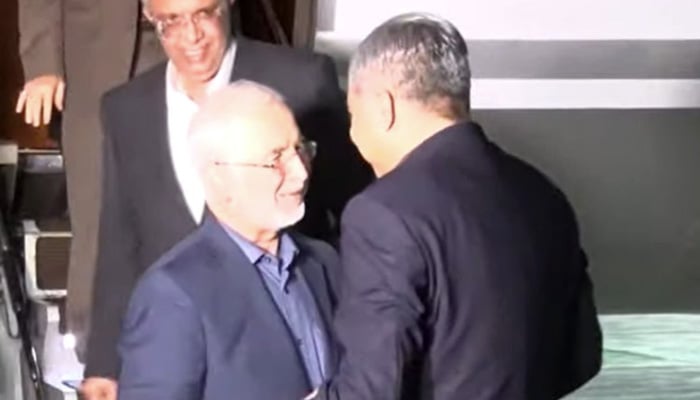Irans Interior Minister Eskandar Momeni reaches Pakistan along with a high-level delegation on July 20, 2026. — X/@PakTVGlobal