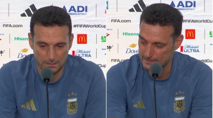 Scaloni leaves press conference in tears after World Cup final defeat