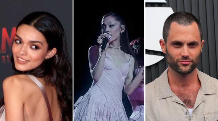 Rachel Zegler, Penn Badgley attend Ariana Grande's 'eternal sunshine' tour