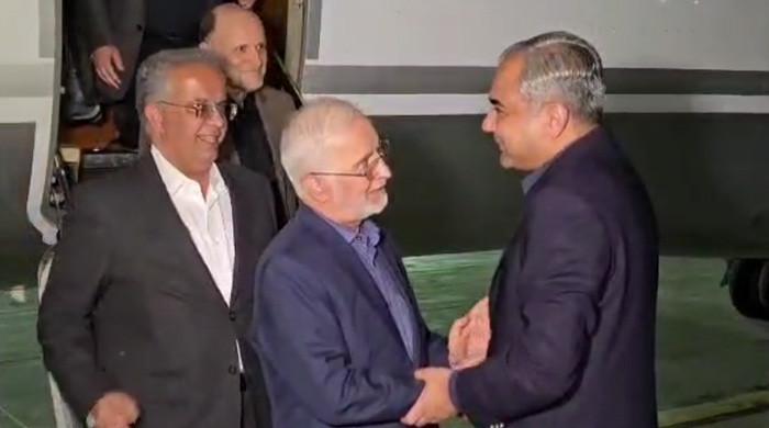 Iran's Interior Minister Eskandar Momeni lands in Pakistan