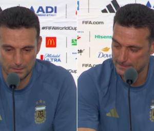 Scaloni leaves press conference in tears after World Cup final defeat