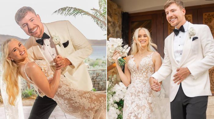 MrBeast shares first wedding photos after quietly marrying Thea Booysen