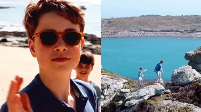 Prince George says 'Thank you' in exciting video with Prince Louis