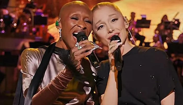 Ariana Grande celebrates 1st Emmy nomination with Cynthia Erivo