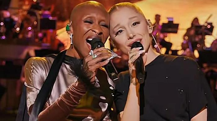 Ariana Grande celebrates 1st Emmy nomination with Cynthia Erivo