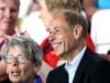 Prince Edward arrives before the King to enjoy 'Drums and Roses' performance