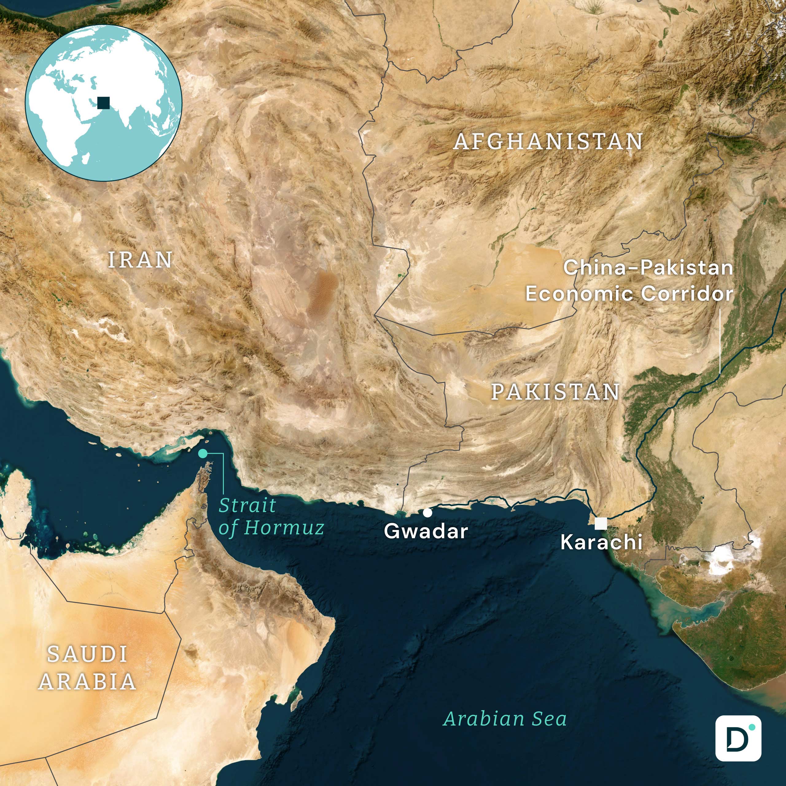 Arabia sea map. — Dialogue Earth