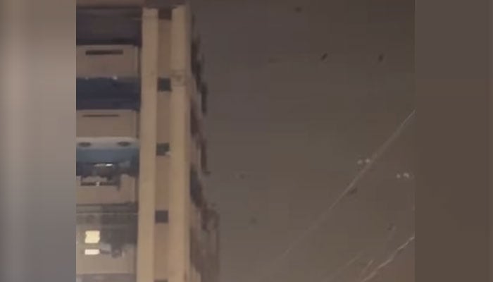 Dust storm hits Karachi on July 25, 2026. — Facebook/screengrab/Karachi Weather Diaries