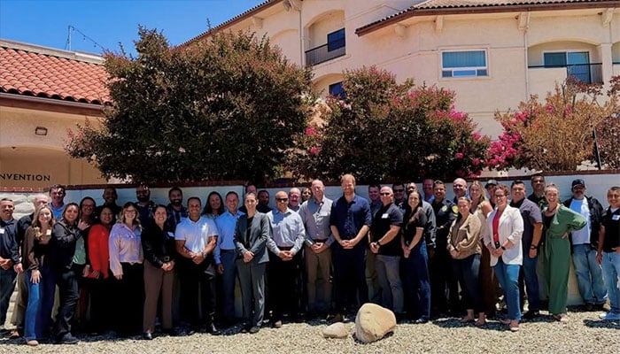 Prince Harry pictured with Californias first responders for heartfelt discussion
