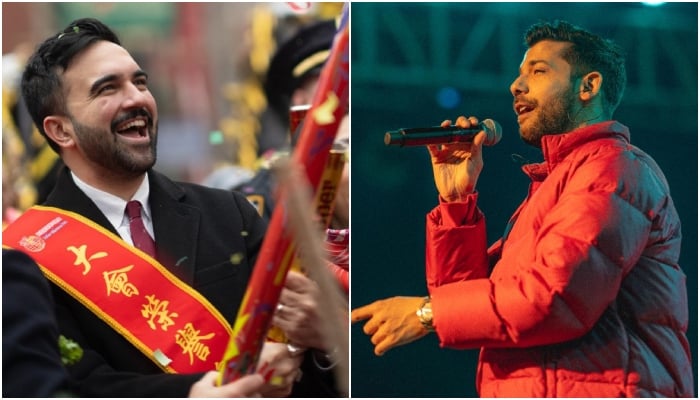 From (left to right) New York Mayor Zohran Mamdani celebrates 28th annual Lunar New Year Parade and Festival, while performing in a concert in Karachi. — Instagram/@Zohranmamdani, @Shamoonismail