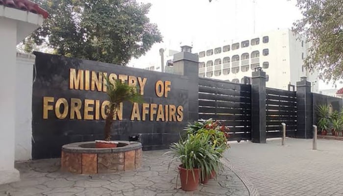 The facade of the Ministry of Foreign Affairs in Islamabad. — APP