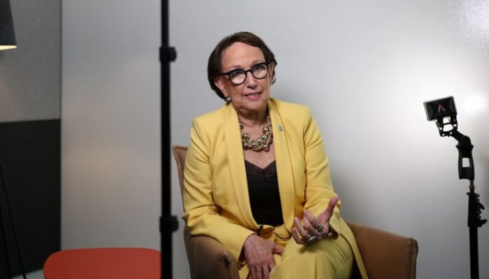 Rebeca Grynspan, former Vice President of Costa Rica and Secretary-General of UN Trade and Development (UNCTAD), speaks during an interview with Reuters, in London, Britain, December 2, 2025. — Reuters