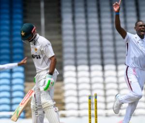 First Test: Justin Greaves claims five as West Indies secure 29-run lead over Pakistan