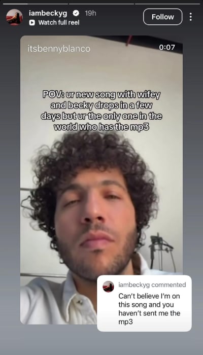 Benny Blanco announces new song with wifey Selena Gomez and Becky G