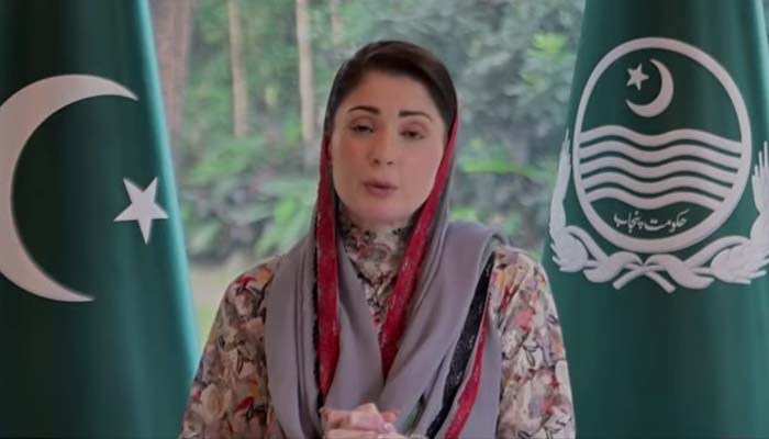 This image shows Punjab Chief Minister Maryam Nawaz Sharif briefs media on AJk polls on July 28, 2026. — Screengrab via Geo News