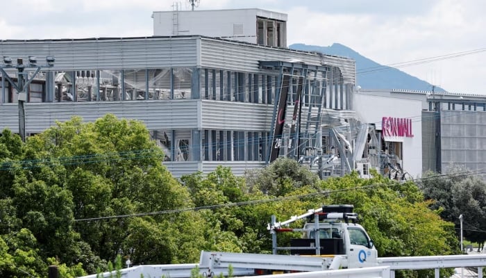 The damaged Aeon Mall shopping centre, where an explosion occurred after an earthquake with a magnitude of 7.1 struck Japans southern Kumamoto prefecture, in Kashima Town, Kumamoto Prefecture, Japan, July 29, 2026. — Reuters