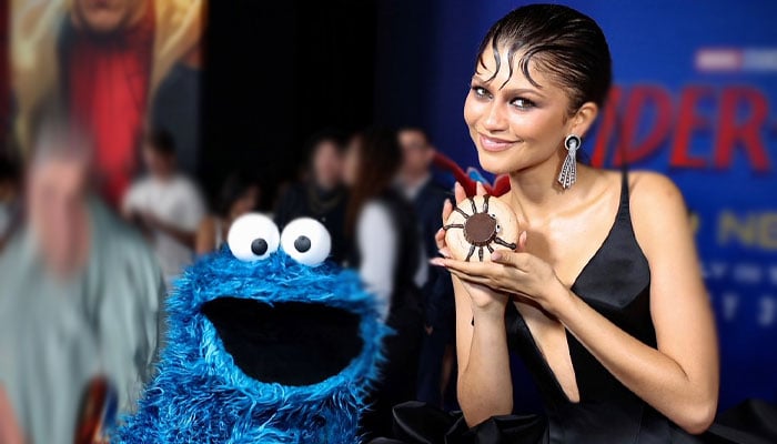 Zendaya gives perfect red carpet tip to Cookie Monster on big debut