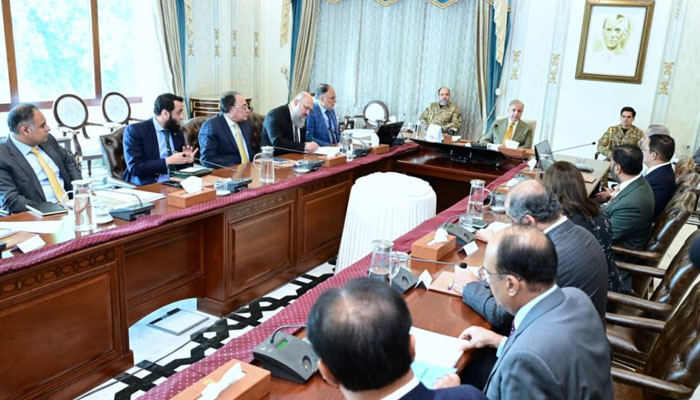 Prime Minister Shehbaz Sharif chairs a review meeting on the implementation status of the National Digital Vision in Islamabad on July 29, 2026. — APP