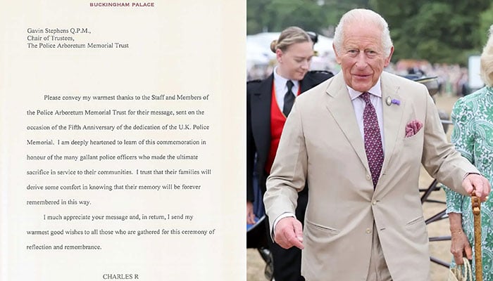 King Charles sends emotional tribute to fallen police: Warmest good wishes
