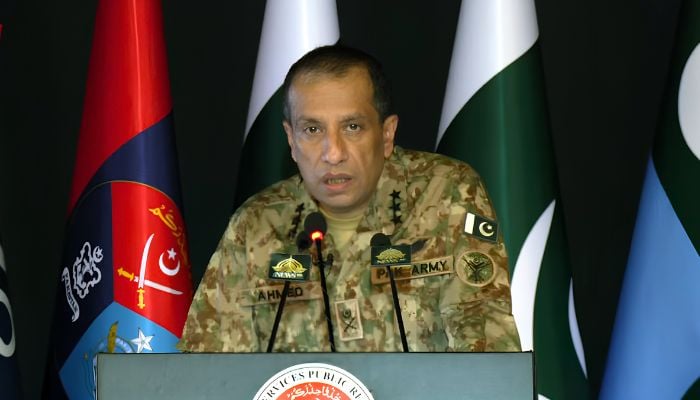 Inter-Services Public Relations (ISPR) Director General Lt Gen Ahmed Sharif Chaudhry addresses a press conference on July 31, 2026. — Screengrab via YouTube/Truth Wire