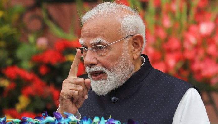 Indian Prime Minister Narendra Modi gestures as he addresses the press upon his arrival to attend the first day of the monsoon session of parliament in New Delhi, India, July 20, 2026.— Reuters