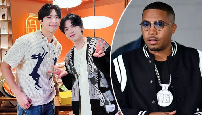 BTS stars RM, Suga share backstage moment with rap icon Nas
