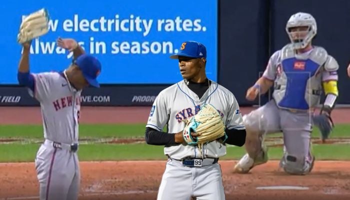 Jefry Yan celebrates first career strikeout with viral wild leap in MLB debut