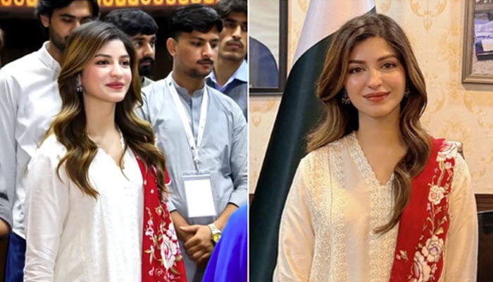 Actor Kinza Hashmi pays visit to the National Assembly of Pakistan. — Instagram/@Kinzahashmi