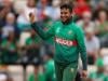 Bangladesh says star cricketer Shakib will not play again after Hasina event