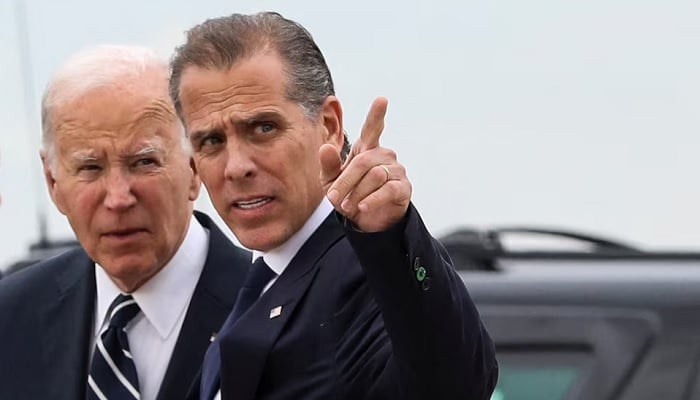 Former US President Joe Biden stands with his son Hunter Biden.— Reuters/File