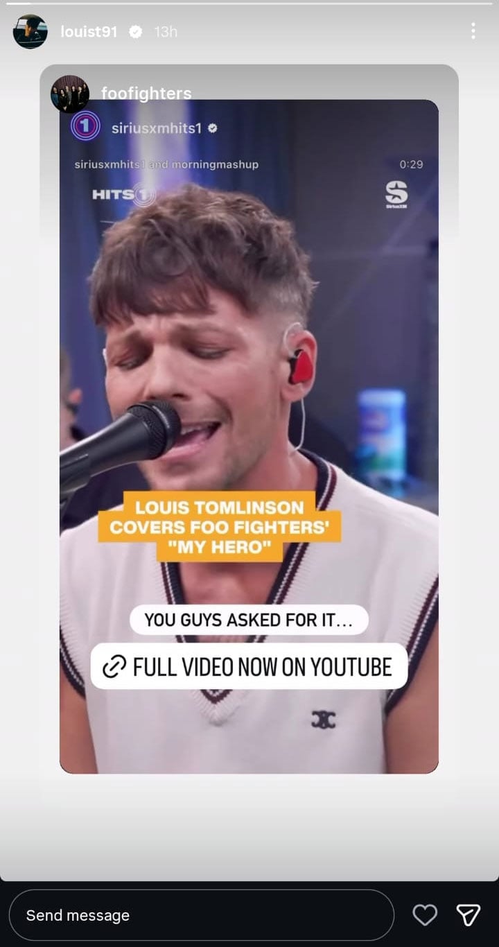 Foo Fighters reacts to Louis Tomlinson’s ‘My Hero’ rendition