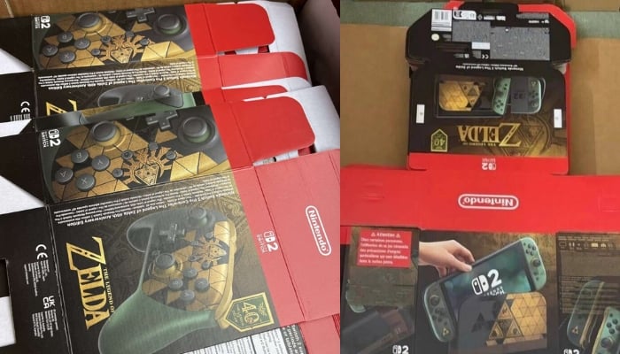 Zelda-edition Nintendo Switch 2 console, Pro Controller shown in early design leaks