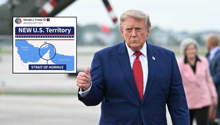Trump posts map labeling Strait of Hormuz as US territory: Iran responds