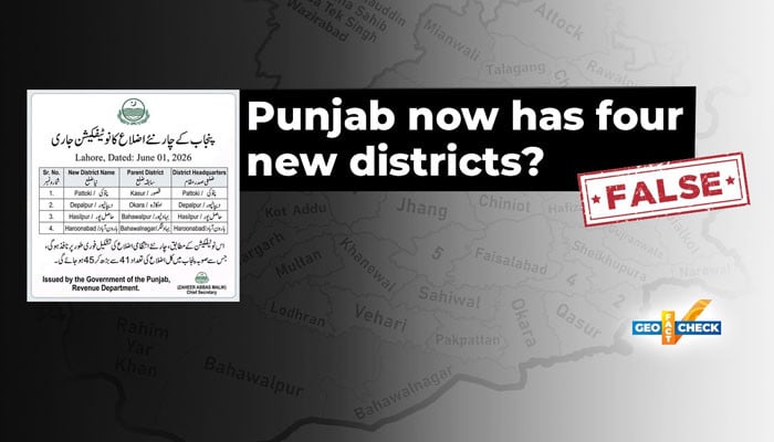 Fact-check: Fake notification circulates online claiming four new districts in Punjab