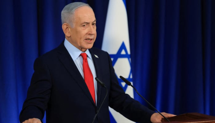 Israeli Prime Minister Benjamin Netanyahu speaks during a press conference, amid the US-Israel conflict with Iran, in Jerusalem, March 19, 2026. — Reuters
